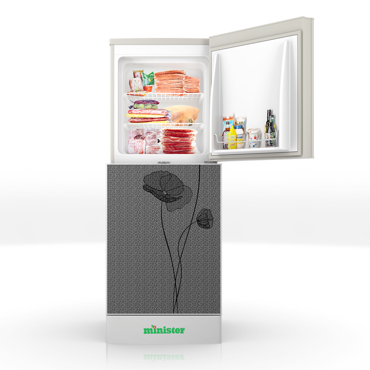 Minister Refrigerator M-222 SILVER LOTUS 222 Ltr